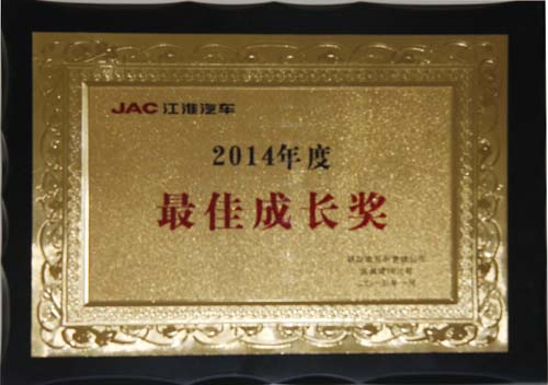 2014年度最佳成长奖