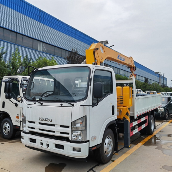 1suzu Kv100 Small 5ton 6.3ton Crane Truck Light Truck with Crane for Sale