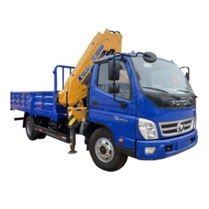 Foton 4 Tons Cargo Truck with Crane 6 Wheels Mobile Knuckle Boom Crane Truck for Sale