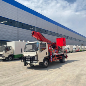 Factory Customization HOWO Aerial Work Vehicle 28m Telescopic High Altitude Working Platform Truck New Diesel