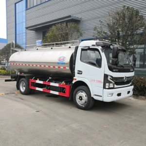 Dongfeng 6cbm Fresh Milk Beer Drinking Water Edible Oil Tank Storage Delivery Truck for Sale