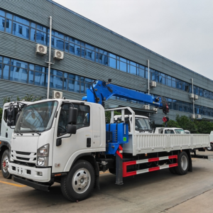 Isuzu Kv100 5ton Telescopic Truck Mounted Crane Boom Hydraulic Loader Crane Supplier