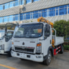Sinotruk Homan 4X2 6wheels Cargo Truck with Crane Truck Mounted Crane for Sale