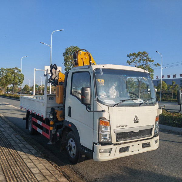 主图2 Factory Price HOWO 2t 3t 5t 6t Small Knuckle Boom Crane Truck Cargo Crane Truck for Sale