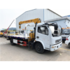 Clw Tow Truck Wrecker with Crane 4X2 5ton Hydraulic Straight Boom Truck Mounted Cranes