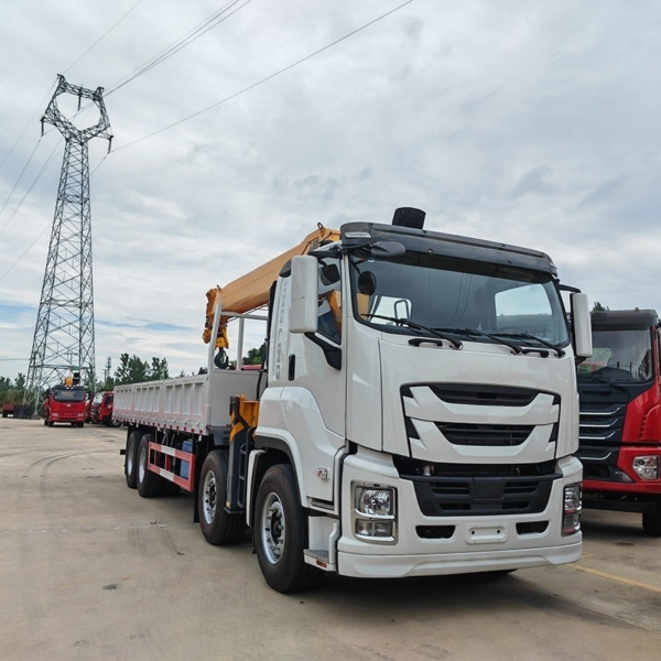 Factory Direct Sale 1suzu Giga 14 Ton Hydraulic Truck Mounted Crane Straight Boom Crane for Sale