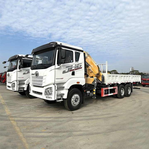 Customized FAW 6X4 Truck Mounted Crane 10 Ton Foldable Knuckle Boom Crane for Sale