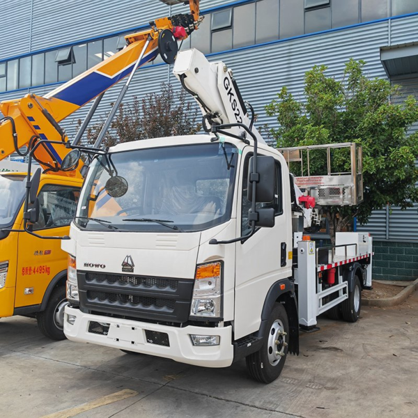 China Factory HOWO 22m Aerial Platform Work Vehicle Truck Mounted Aerial Work Platform