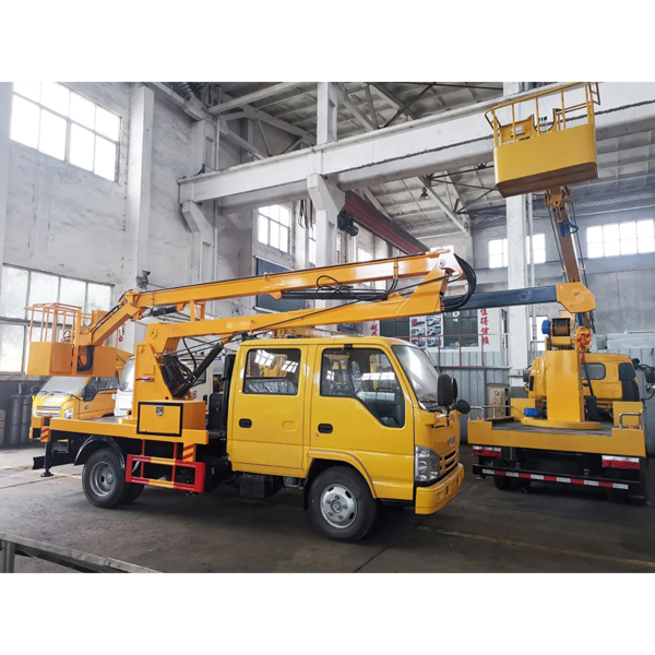China Brand New 1suzu 13m 16m 19m Height Hydraulic Lift Telescopic Boom Bucket Aerial Working Platform Truck Folding Boom Aerial Work Vehicle