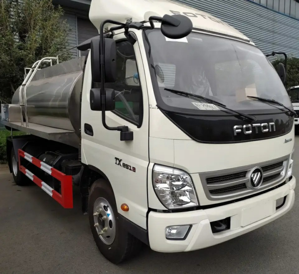 Foton 4X2 4000L Food Grade Stainless Steel Milk Tank Truck Milk Transport Truck