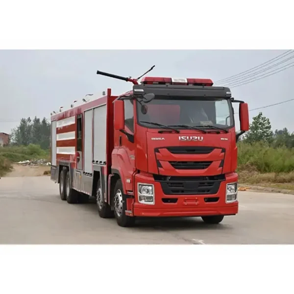 Isuzu Giga 8X4 Water Tank Foam Powder Combined Fire Fighting Truck for Sale