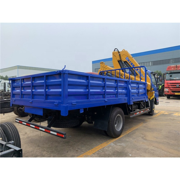 Foton 4 Tons Cargo Truck with Crane 6 Wheels Mobile Knuckle Boom Crane Truck for Sale