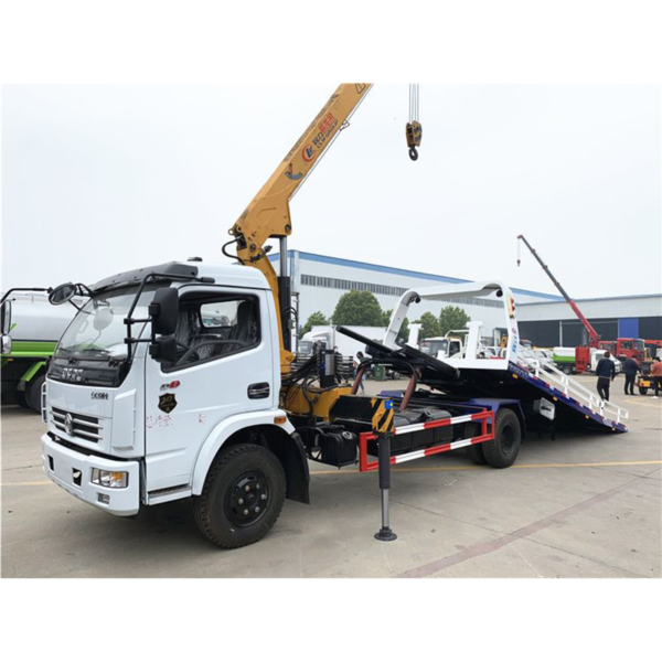 Clw Tow Truck Wrecker with Crane 4X2 5ton Hydraulic Straight Boom Truck Mounted Cranes