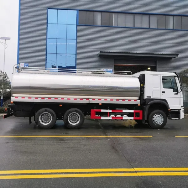 主图4 HOWO 20000L Fresh Milk Transportation Tank Truck 20cbm Stainless Steel Tanker Truck