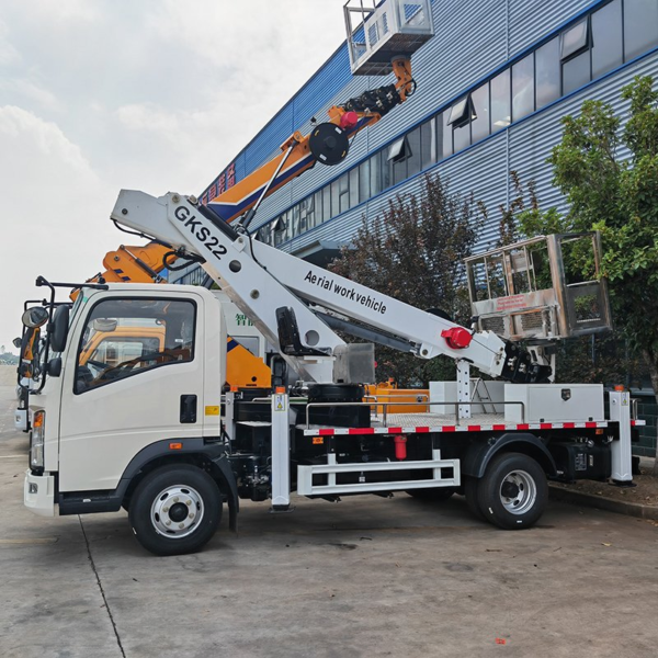 China Factory HOWO 22m Aerial Platform Work Vehicle Truck Mounted Aerial Work Platform