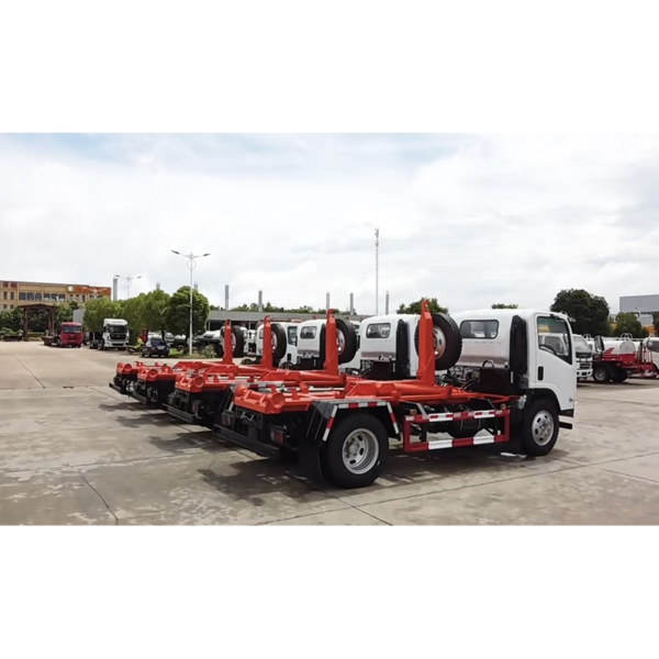1suzu 4X2 Hook Loader Lift Waste Collection Container Bin Garbage Truck