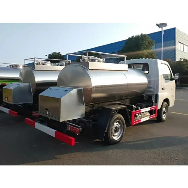 主图6 Good Price Foton Small Stainless Steel Tank Milk Delivery Truck Fresh Milk Transport Tanker Truck